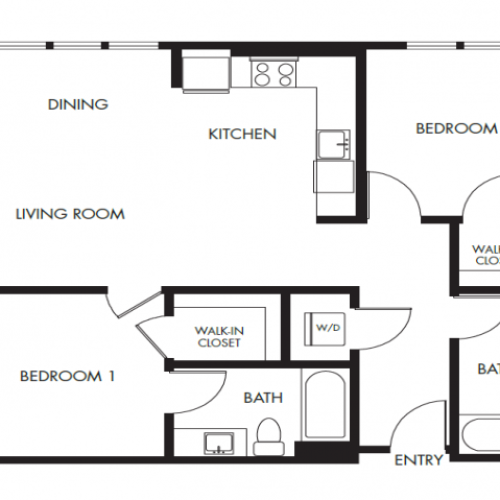 2 Bedroom Floor Plan | Anthology Apartments | Apartments For Rent Issaquah Wa