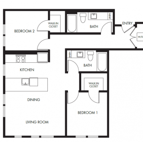 2 Bdrm Floor Plan | Anthology Apartments | Apartments Issaquah Wa