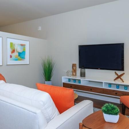 Tastefully Decorated Living Room | Outlook at Pilot Butte Apartments | Apartments For Rent Bend Oregon