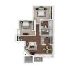 -2 Bedroom Floor Plan | Apartments For Rent In Henderson Las Vegas | Martinique Bay