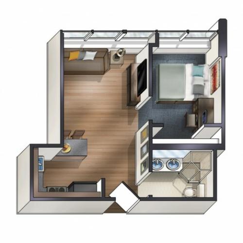 A4 Floor Plan | University Plaza  | Apartments Near NIU
