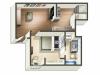 A1 Floor Plan | 1 Bedroom Floor Plan | Hawks Landing | Apartments In Oxford Ohio