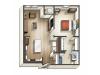 A1 floor plan | 1 Bedroom Floor Plan | University Hills | Toledo OH Student Apartments