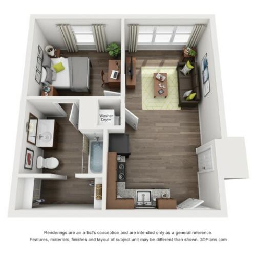 A2 Floor Plan  | Trifecta Apartments | Louisville, KY Apartments