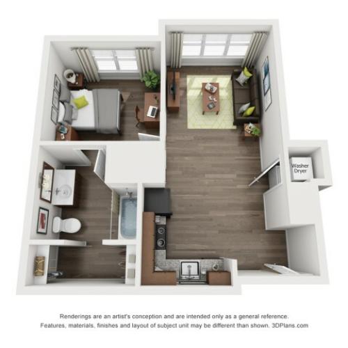 A3 Floor Plan  | Trifecta Apartments | Louisville, KY Apartments