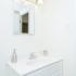 Master Bathroom with vanity sink at Naamans Village Apartments in Claymont, DE.