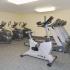 Fitness center with cardio equipment at Fairway Park apartments for rent in Wilmington, DE