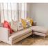 Corner couch with colorful pillows in Middle River, MD townhome for rent
