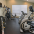 Workout equipment in the fitness center at Wyntre Brooke apartments in West Chester, PA.