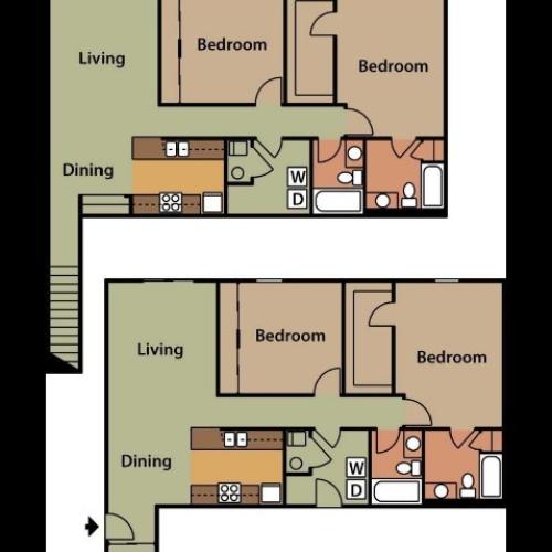 Hickory Floor Plan | Harvest Glen | Apartments For Rent In Galloway, OH
