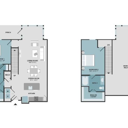 B2-A | Two Bedroom | Two Bathroom