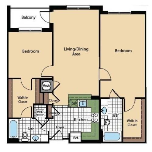 Floor Plan of Apartment 122