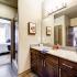 Spacious Bathroom with Modern Cabinets and Granite Countertops | Nashville, TN | 909 Flats
