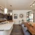 Elegant Kitchen with Large Island and Bar Seating | Apartments in Nashville | 909 Flats