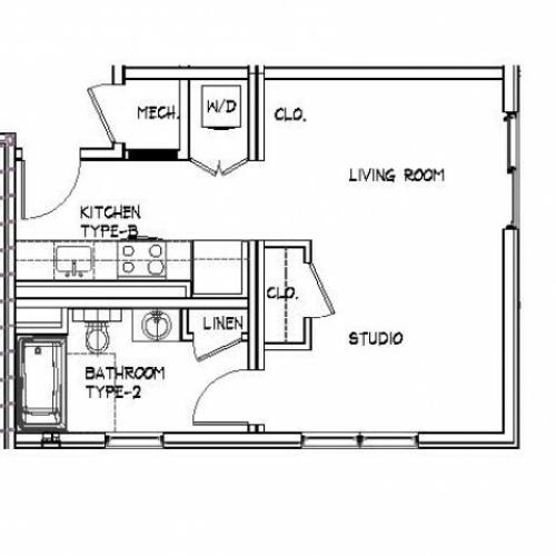 Floor Plan 3 | Luxury Apartments In Allston MA | Trac 75