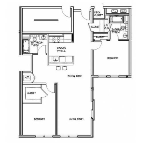 Floor Plan 16 | Apartments In Allston | Trac 75