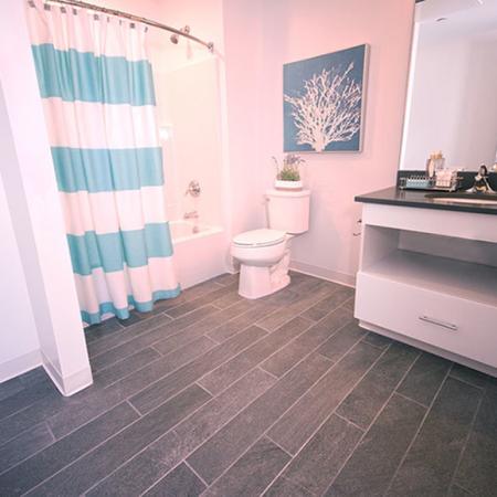 Spacious Master Bathroom | Portsmouth NH Apartments For Rent Downtown | Veridian Residences