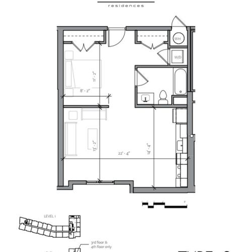 Studio Floor Plan | Apartments In Portsmouth NH | Veridian Residences