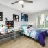Bedroom with Study Desk | SDSU Studio Apartments | BLVD63