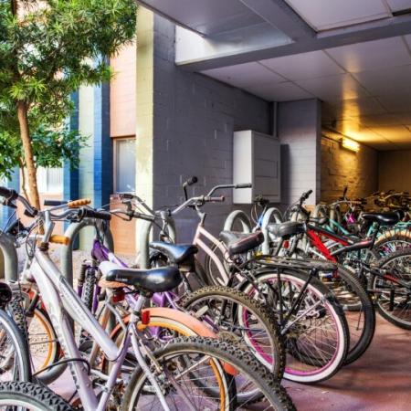 bike rack student housing in tucson