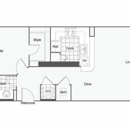 Floor Plan 7 | Apartments Near GSU | Dwell ATL