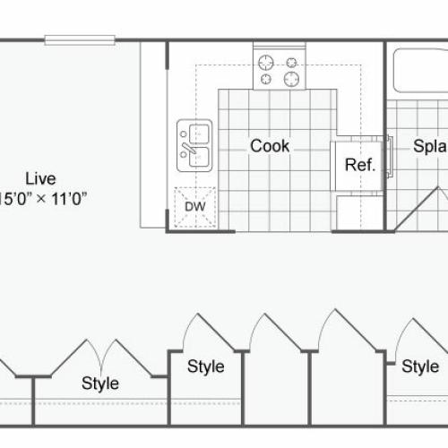Floor Plan 15 | Apartments In Alamo Heights TX | Arrive Eilan