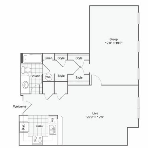Floor Plan71| Alamo Apartments San Antonio TX | Arrive Eilan