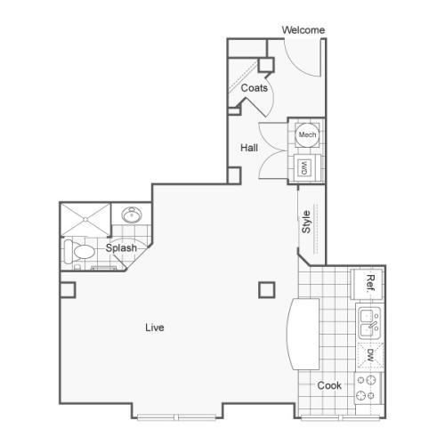 Floor Plan 9 | Luxury Apartments Wichita KS | ReNew Wichita