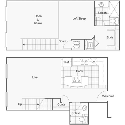 Floor Plan 21 | Apartments In Wichita KS | ReNew Wichita