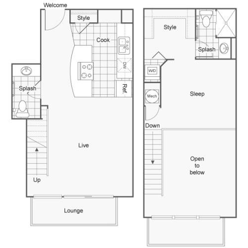 Floor Plan 22 | Studio Apartments Downtown Wichita KS | ReNew Wichita
