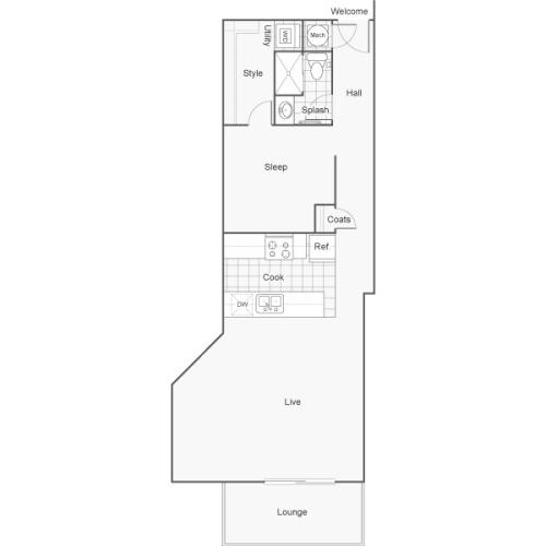 Floor Plan 25 | Apartments Downtown Wichita KS | ReNew Wichita