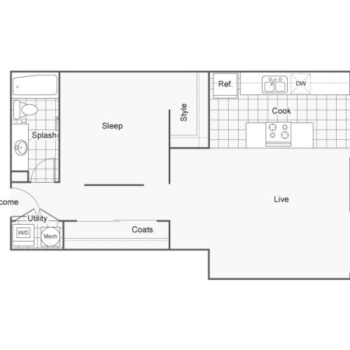 Floor Plan 28 | Wichita Kansas Apartments | ReNew Wichita