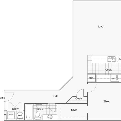 Floor Plan 29 | Luxury Apartments Wichita KS | ReNew Wichita
