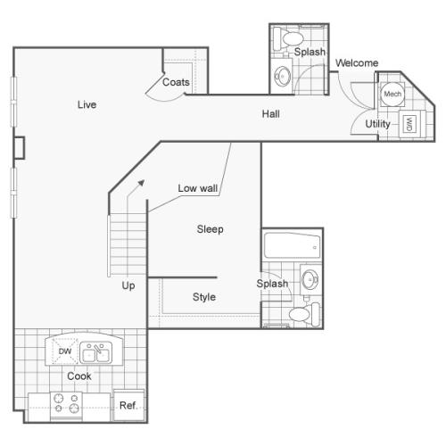 Floor Plan 35 | Apartments Downtown Wichita KS | ReNew Wichita