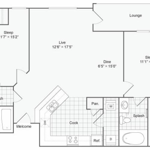 Floor Plan | ReNew at TPC Apartment Homes for Rent in San Antonio TX 78261