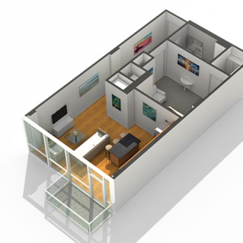 1 Bedroom Floor Plan | Apartments In South Loop Chicago | Arrive LEX
