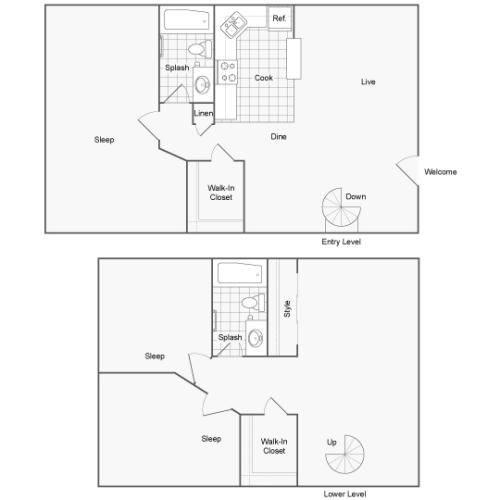 Floor Plans | The Social Grand Forest Apartment Homes for Rent in Knoxville TN 37916