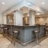 Clubhouse kitchen with barstool seating