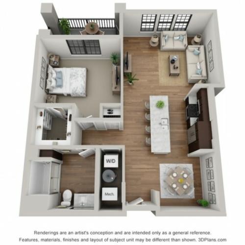 Floor Plan 1C | Arrabelle Apartments | Apartments in Cedarburg, WI