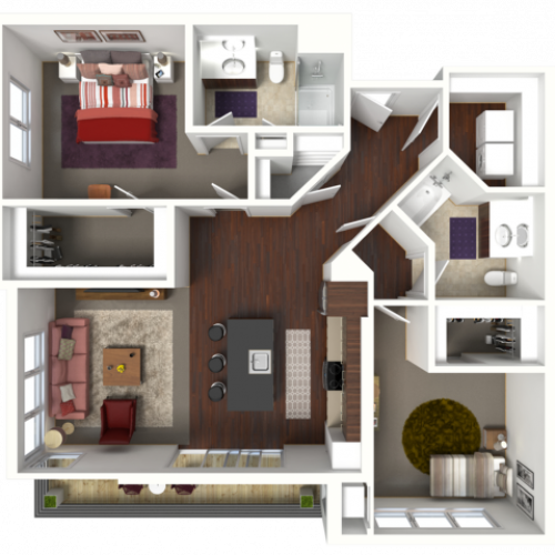 Floor Plan D2 | 50Twenty | Apartments in Madison, WI