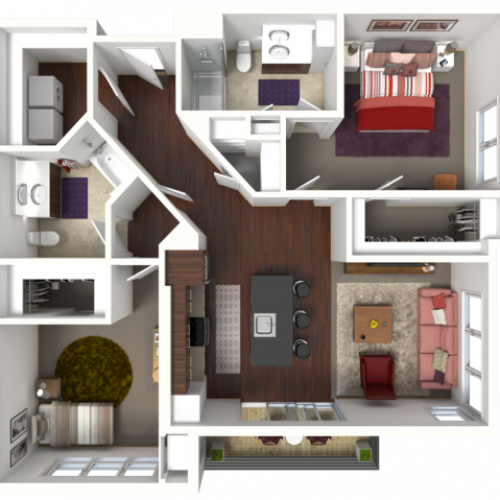 Floor Plan D3 | 50Twenty | Apartments in Madison, WI