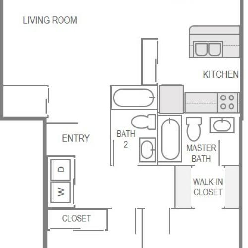 Nantucket Gate Apartment Layout- 2 Bedroom