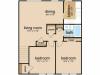 Two-bedroom second level floor plan at Northgate Village