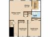 Two-Bedroom first level floor plan at Northgate Village