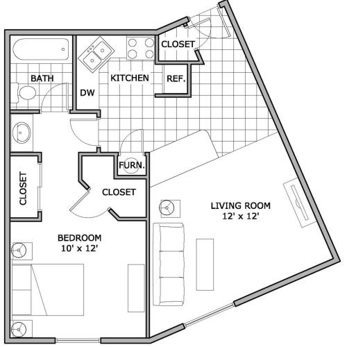 one bedroom | The Abbey | Apartments in Springfield, MO