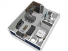 accessible studio apartment floor plan image at The Falcon