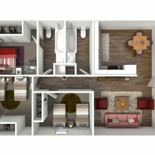 The Stanford (3X2) 3D Furnished