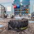Lexington Crossing fitness center with free weights and power lifting rack