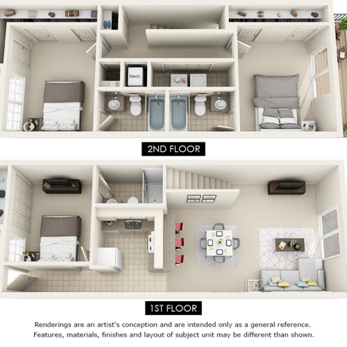 Windsor 3 bedrooms 3 bathrooms floor plan
