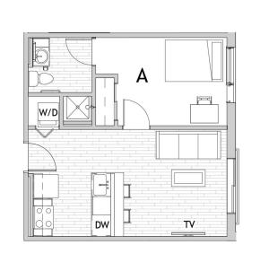 1 Bedroom Floor Plan 1